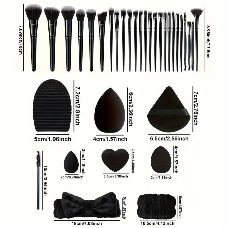 13-Piece Professional Makeup Brush Set