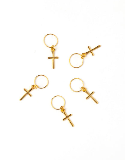 Hajékszer hajkarika medállal KERESZT AFROline (5db)